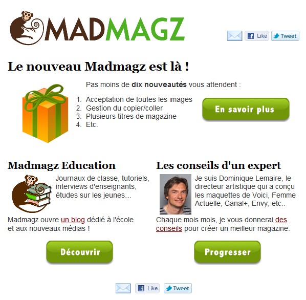 Madmagz créer magazine simple et rapide PAO