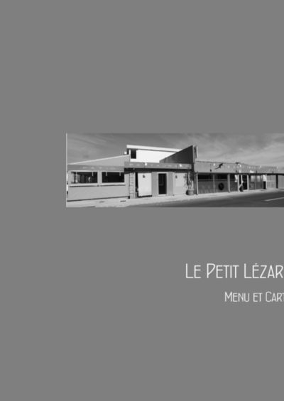 menu en ligne du restautrant Le Petit Lézard - réalisé sur Madmagz