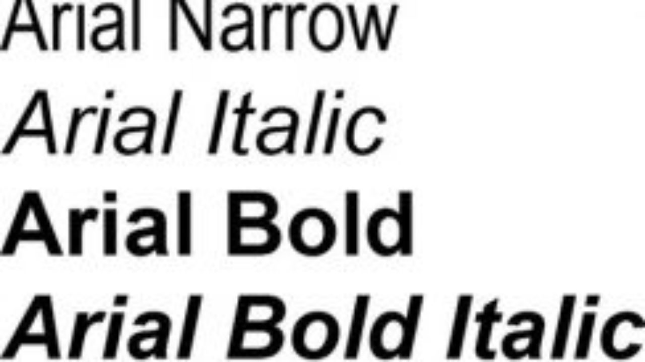 Arial font family - kumhi