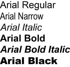 bold arial font