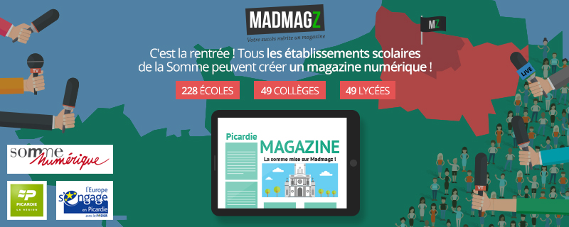 Communiqué de presse Madmagz Somme numérique Magazine scolaire numérique