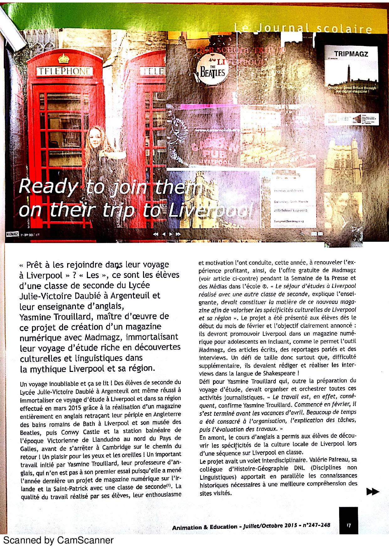 journal scolaire numérique madmagz